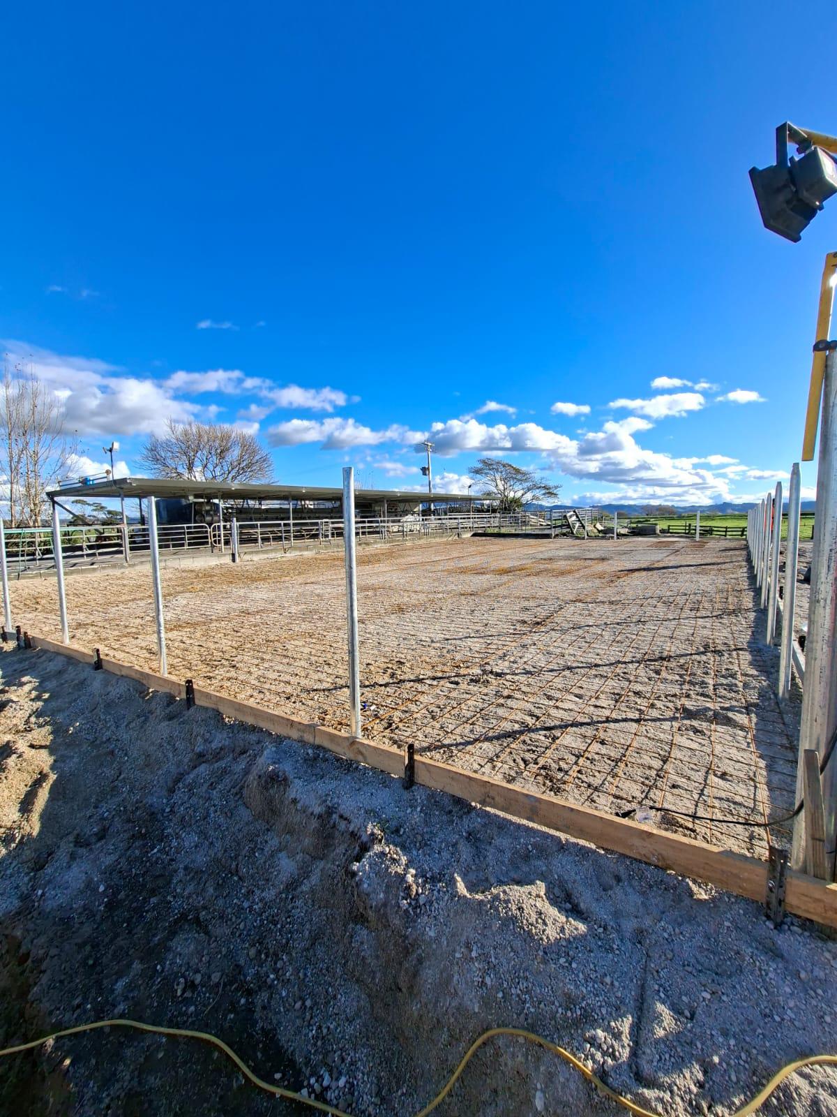 Concrete farm pad completed in Paengaroa