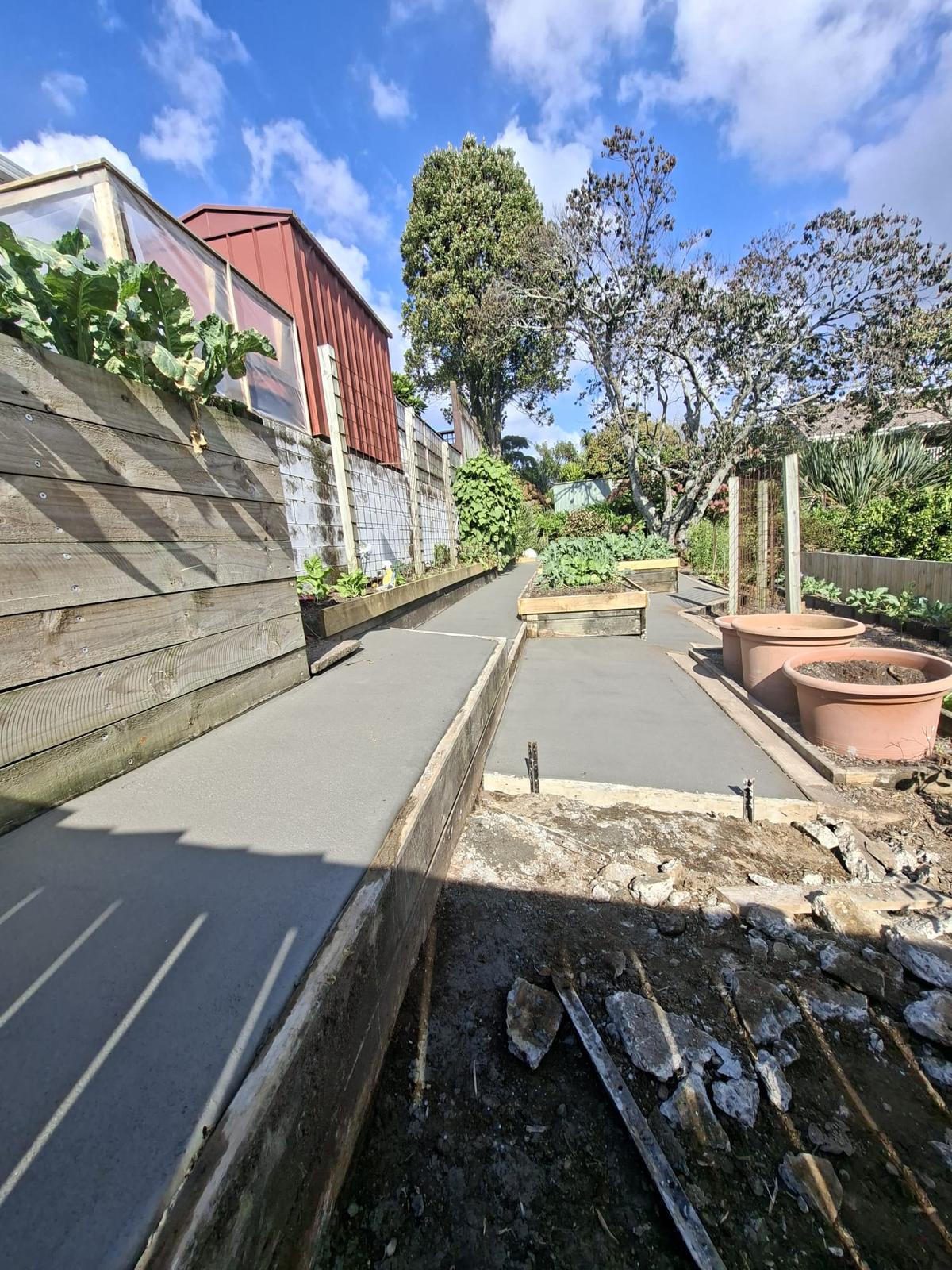Concrete garden paths completed in Te Puke